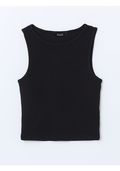 Yeni Sezon Bisiklet Yaka Dokulu Kadin Crop - S5GP95Z8 indirimleri