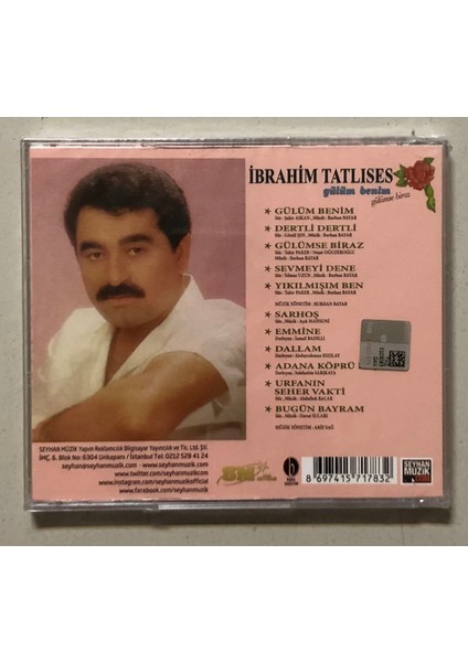 Ibrahim Tatlıses Gülüm Benim Gülümse Biraz CD (Jelatininde Sıfır Orijinal Cd)