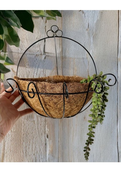 Coco Askılı Kapı Duvar Balkon Sepeti Çiçeklik Büyük Boy