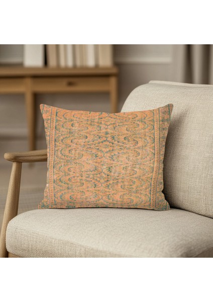 Anadolu Motifli Boho Kırlent Kılıfı Kare