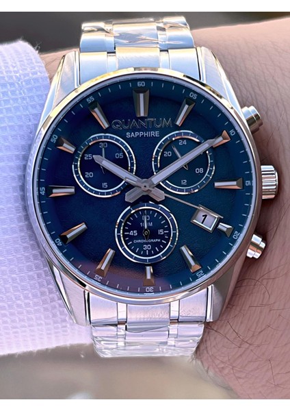Sapphire Cizilmez Cam Çelik Kordon Iç Kadran Fonksiyonları Aktif 10 Atm Erkek Kol Saat NQ390