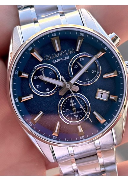 Sapphire Cizilmez Cam Çelik Kordon Iç Kadran Fonksiyonları Aktif 10 Atm Erkek Kol Saat NQ390
