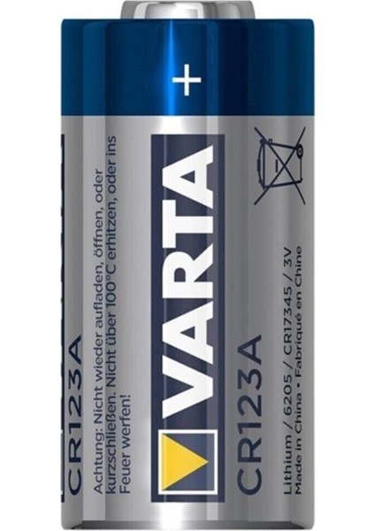 CR123A 3V Lityum Pil 6205 301 401 modelleri