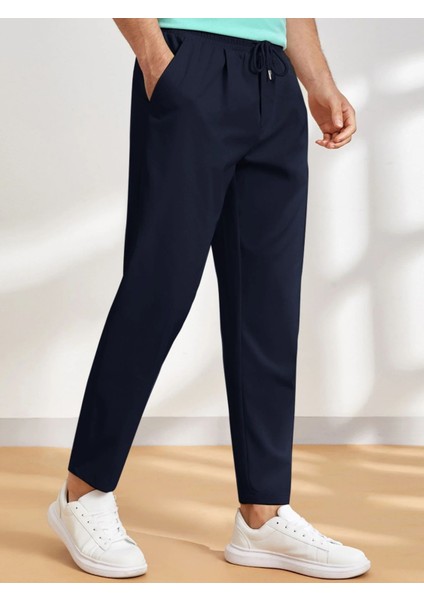 Erkek Pantolon Beli Lastikli Jogger Pantolon Cepli Fit Pantolon Erkek-Jogger