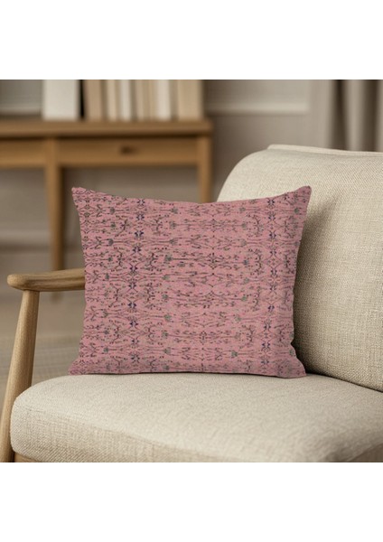 Klasik Tarzda Anadolu Motifli Kırlent Kılıfı Kare