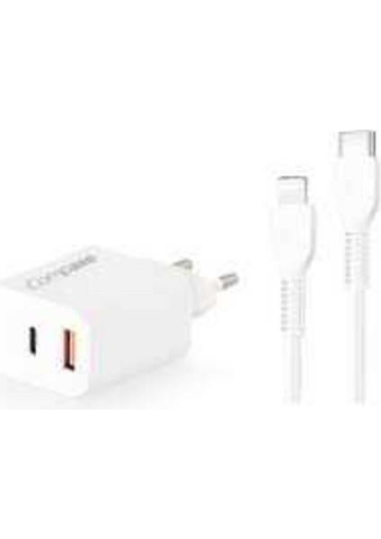 Type-C ve USB Girişli + Type-C Lightning Şarj Kablolu Set CTA-350TI