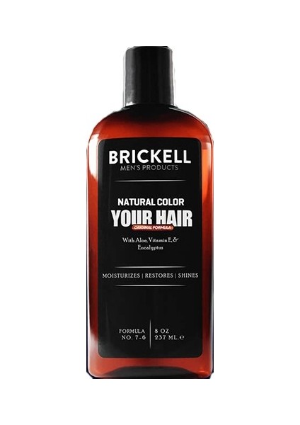 Brickell Erkeklere Özel Saç, Sakal Beyazlık Giderci ve Renklendirci Şampuan 237 ml 3 Ad. Special Hair, Beard Whiteness Remover And Color Color Shampoo For Men 237 ml