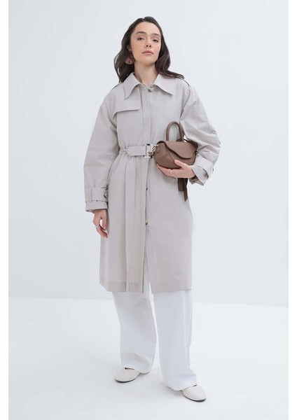 Taş-Kemerli Cepli Rüzgarlıklı Trençkot fiyatları