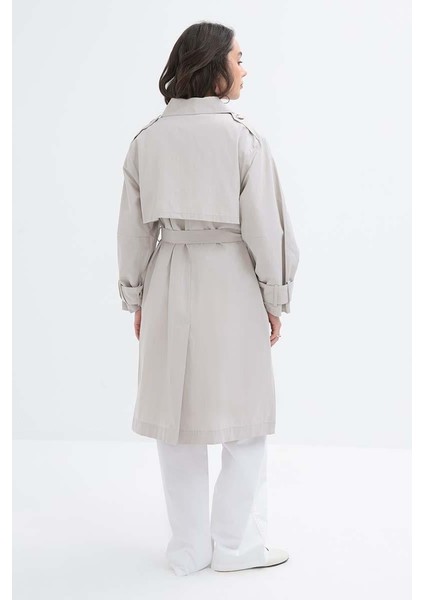 Taş-Kemerli Cepli Rüzgarlıklı Trençkot fırsatları