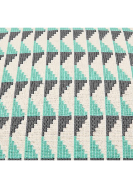 Soft Lalbahar Kırlent - Ekru / Mavi - 40X60 cm