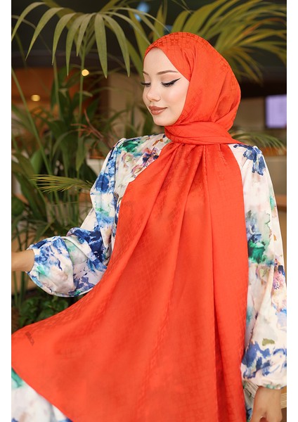 Karaca Jakarlı Şal 81096-08 Oranj fiyatları