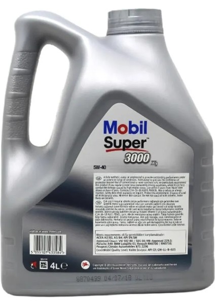 Super 3000 5W-40 4 Lt Tam Sentetik Motor Yağı fiyatları