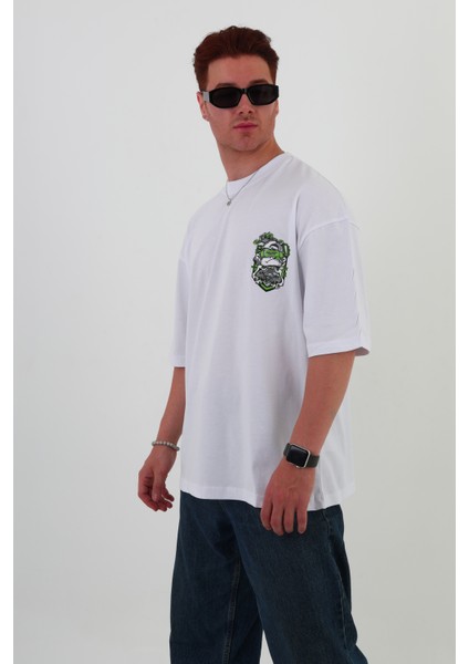 Race-Ho-Oversize Tişört | Sırt Baskılı – Minimal Göğüs Desenli Unisex Tshirt fiyatları