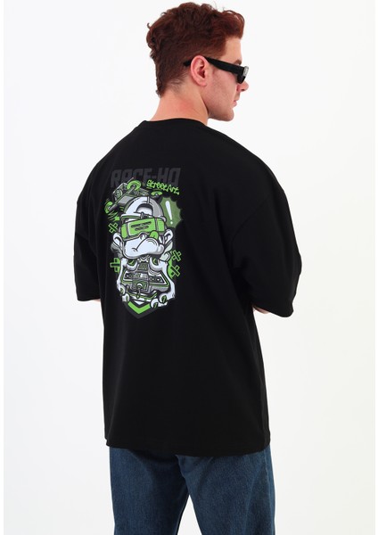 Race-Ho-Oversize Tişört | Sırt Baskılı – Minimal Göğüs Desenli Unisex Tshirt fırsatları