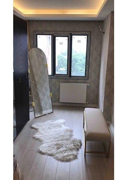 Neva Serisi Yatak Ucu Oturma Bankı Makyaj Oturağı Metal Ayaklı Krem Puf Bench Montajsız Oturak fiyatları