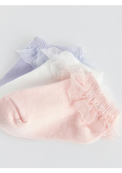 Baskılı Kız Bebek Patik Çorap 3'lü modelleri