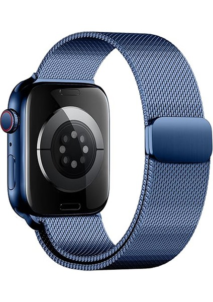 Apple Watch 10 42MM 6 7 8 9 10 Se Uyumlu 38 40 41MM Milano Metal Hasır Mıknatıslı Kordon Paslanmaz Çelik modelleri