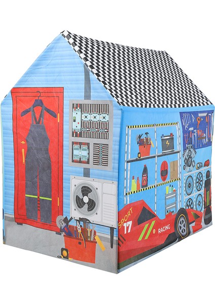 Mavi Yarış Arabalı Erkek Çocuk Oyun Evi Katlanabilir ve Eğlenceli Oyun Çadırı modelleri