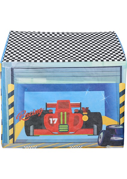 Mavi Yarış Arabalı Erkek Çocuk Oyun Evi Katlanabilir ve Eğlenceli Oyun Çadırı fırsatları