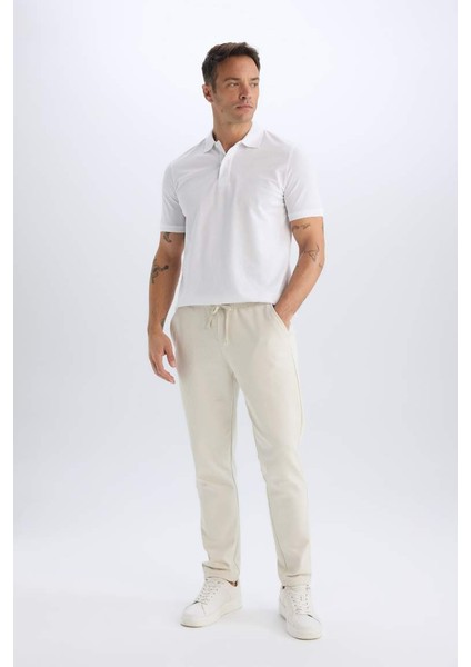 Yeni Sezon Jogger Pantolon Esnek Basic Düz Beli Bağcıklı Cepli Düz Paça