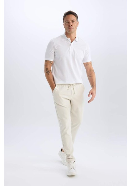 Yeni Sezon Jogger Pantolon Esnek Basic Düz Beli Bağcıklı Cepli Düz Paça