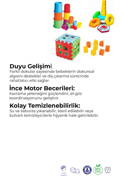 Çıngıraklı Altıgen Halkalar, Kiki Sevimli Kule, Kiki Bultak Küp - Eğitici Oyuncak fiyatları