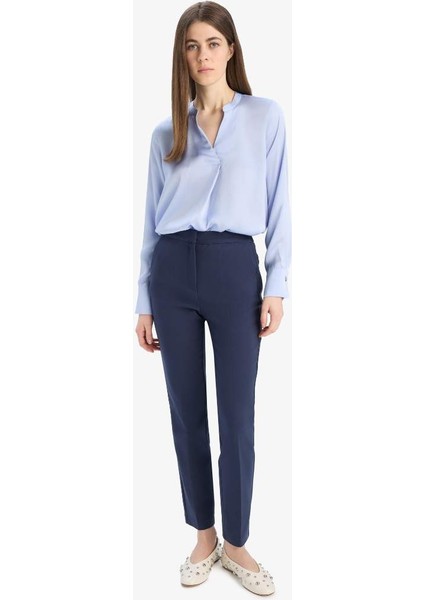Yeni Sezon Chino Kumaş Pantolon Yüksek Bel Düz Paça modelleri