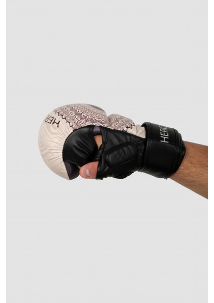Mma Eldiveni - Desenli Bej Siyah - Profesyonel Grappling & Cage Fighting fırsatları