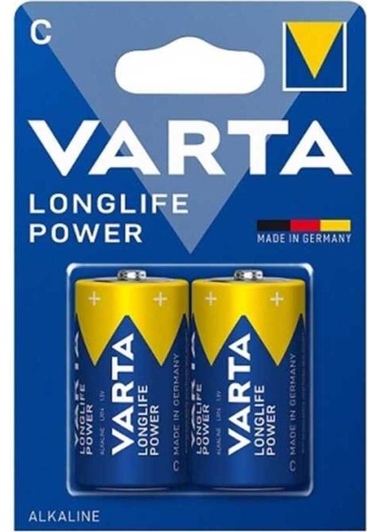 4914 Longlife Power Alkalin C Orta Boy Pil 2'li Paket (Blister)