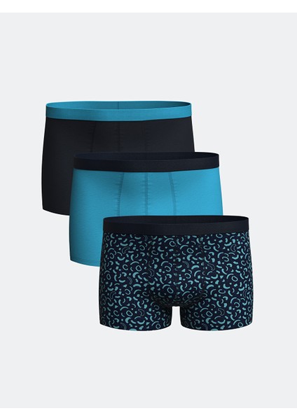 Yeni Sezon Standart Kalip Pamuklu Esnek Erkek Boxer 3'lu - S59294Z8