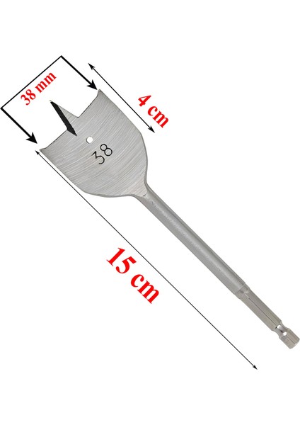 Ahşap Delme Ucu Matkap Ucu Tahta Sunta Plastik Alçıpan Delme Ucu Bits Yaprak Uç 38 mm
