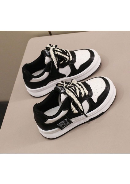 Junisteps Düz Taban Deri Günlük Sneaker Çocuk Ayakkabı - Siyah fırsatları