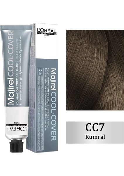 Loreal Professionnel Majirel Cool Cover - Yoğun Beyaz Kapatıcı Saç Boyası No: 7 Kumral 50ML