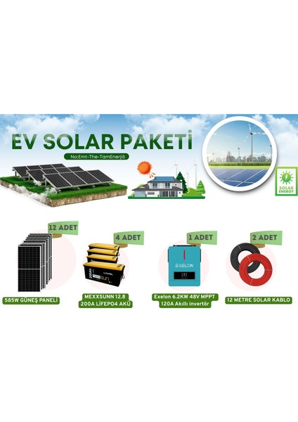 Güneş Enerjili Solar Sistem Paketi Bahçe Yayla Karavan Villa Tüm Ihtiyaçlar fiyatları