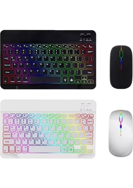 PG-8033 Rgb Aydınlatmalı Mini Kablosuz Türkçe Q Klavye Mouse Set