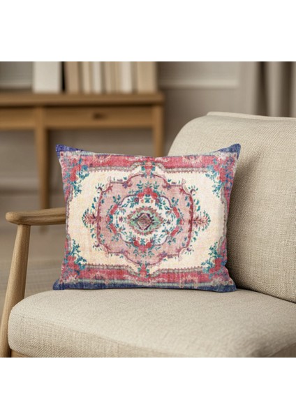 Otantik Desenli Kilim Baskı Kırlent Kılıfı Yastık modelleri