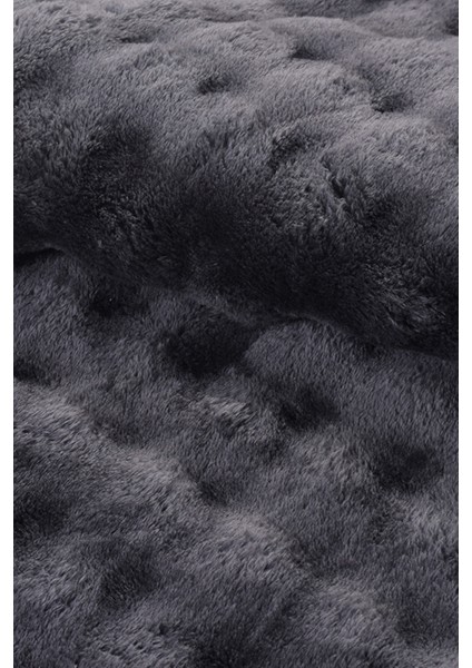 Puffy Bubble Antrasit Halı ve Yolluk | Ekstra Yumuşak, Kaymaz, Yıkanabilir, Dökülme Yapmaz