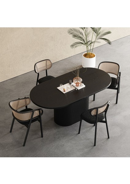 Apolena Oval Ahşap Bohem Yemek Masası 80X160 fırsatları