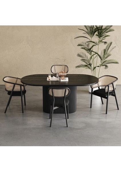 Apolena Oval Ahşap Bohem Yemek Masası 80X160 indirimleri