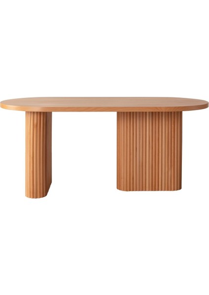 Calista Oval Ahşap Bohem Yemek Masası 90X180