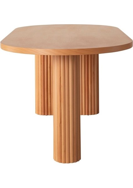 Calista Oval Ahşap Bohem Yemek Masası 90X180