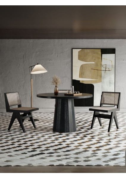 Odessa Iskandinav Ahşap Masa 100X100