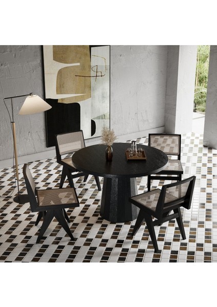 Odessa Iskandinav Ahşap Masa 100X100 modelleri