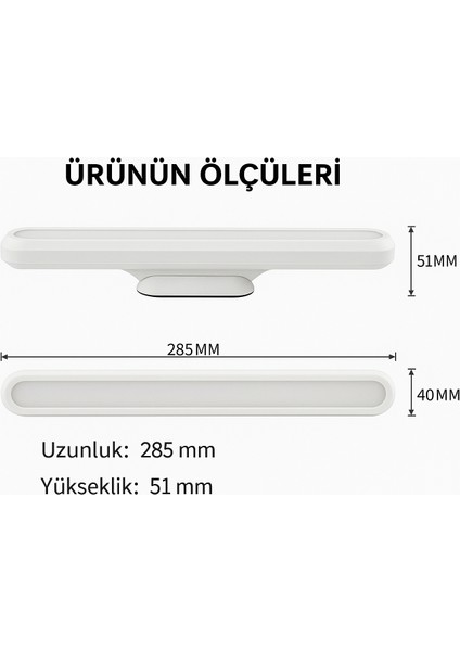 Şarjlı Manyetik LED Gece Lambası – Dolap, Kamp, Raf, Yatak Başlığı Için Akıllı LED Aydınlatma