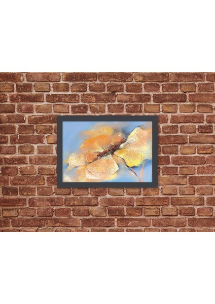 Ahşap Kendinden Çerçeveli Tablo - Begonya Çiçeği Boyama Tablo, Standart - 20X28CM