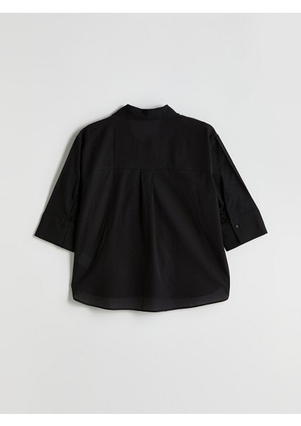Yeni Sezon Ajurlu Oversize Kadin Gomlek - S5MD91Z8