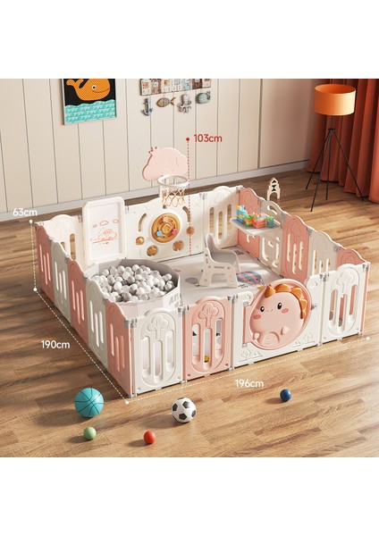 Dinazor Temalı Oyun Alanı 190X196CM Top Havuzu Hediyeli fiyatları