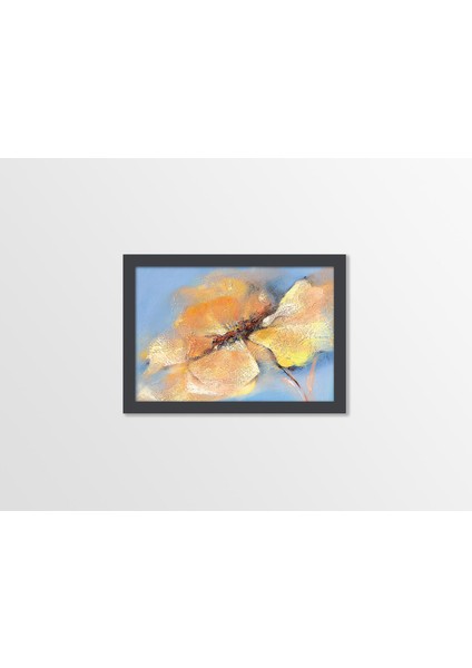 Ahşap Kendinden Çerçeveli Tablo - Begonya Çiçeği Boyama Tablo, Standart - 20X28CM