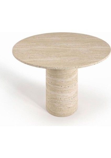 Lucca Yuvarlak Traverten Masa 100X100 modelleri