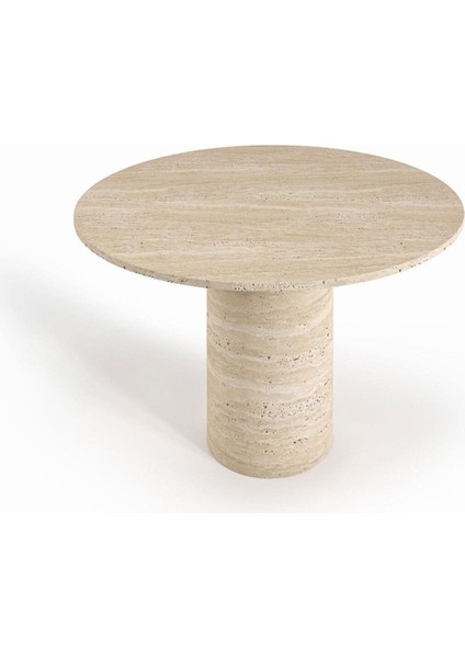 Lucca Yuvarlak Traverten Masa 100X100 indirimleri